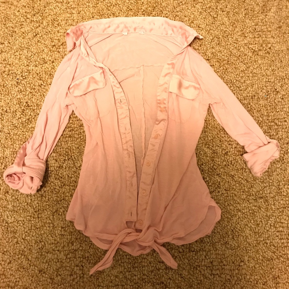 Light Pink Button Up Top